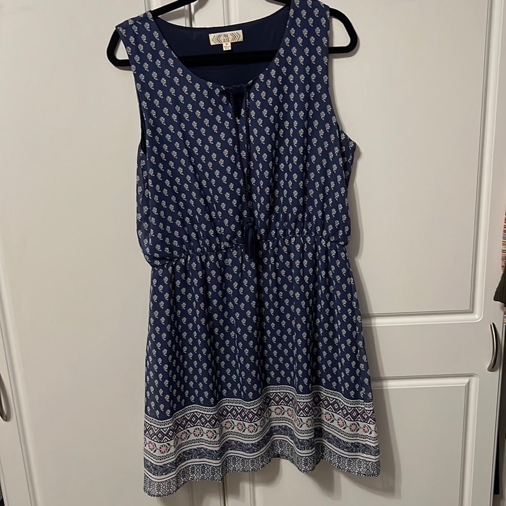 Stretch Waist Tassel Dress